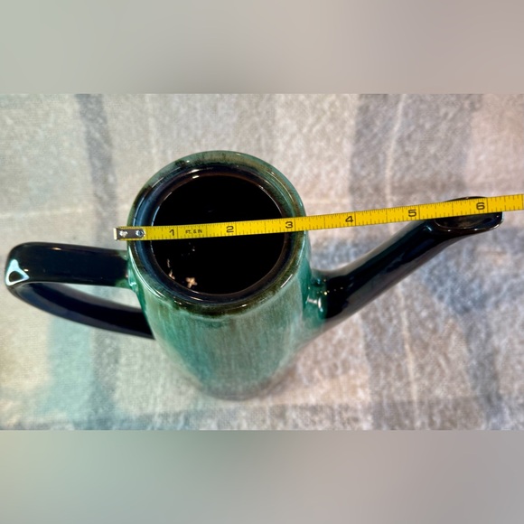 Vintage Blue Mountain Pottery Coffee Pot Blue & Green Drip Glaze - Picture 12 of 13